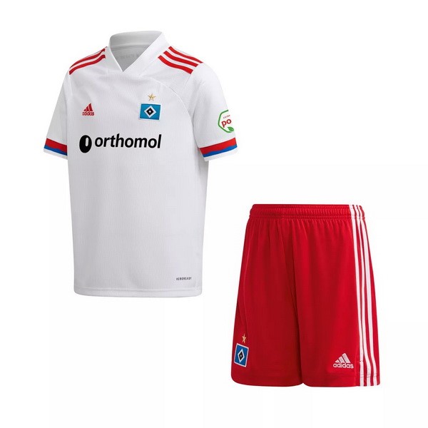 Trikot Hamburgo S.V Heim Kinder 2020-21 Weiß Fussballtrikots Günstig